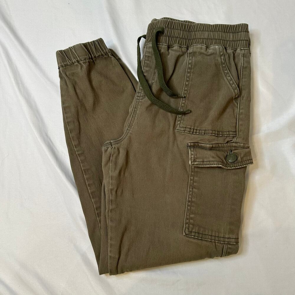 Monkey Ride‎ Jeans Drawstring Army Green Utility Military Style Size 13/31